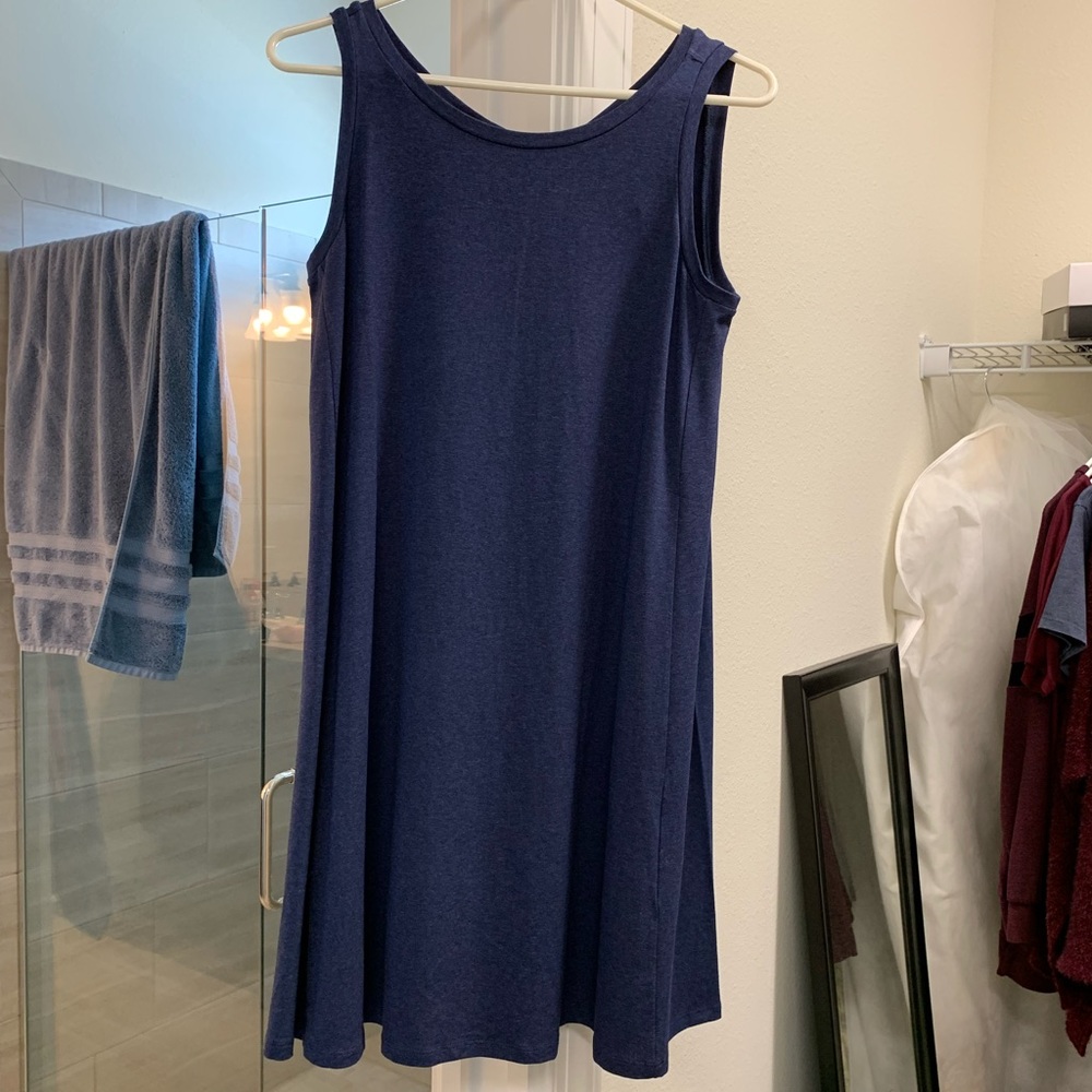 Loft Sleeveless Swing Dress with tie on back